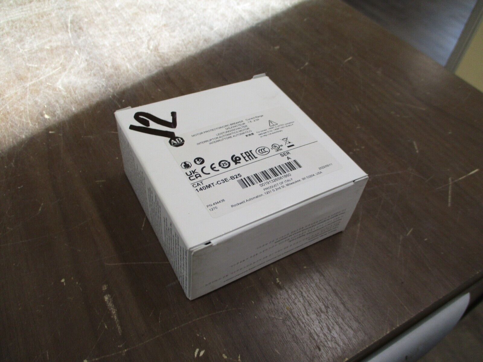 Allen-Bradley Manual Motor Protector 140MT-C3E-B25 Ser. A Trip: 1.6-2.5A