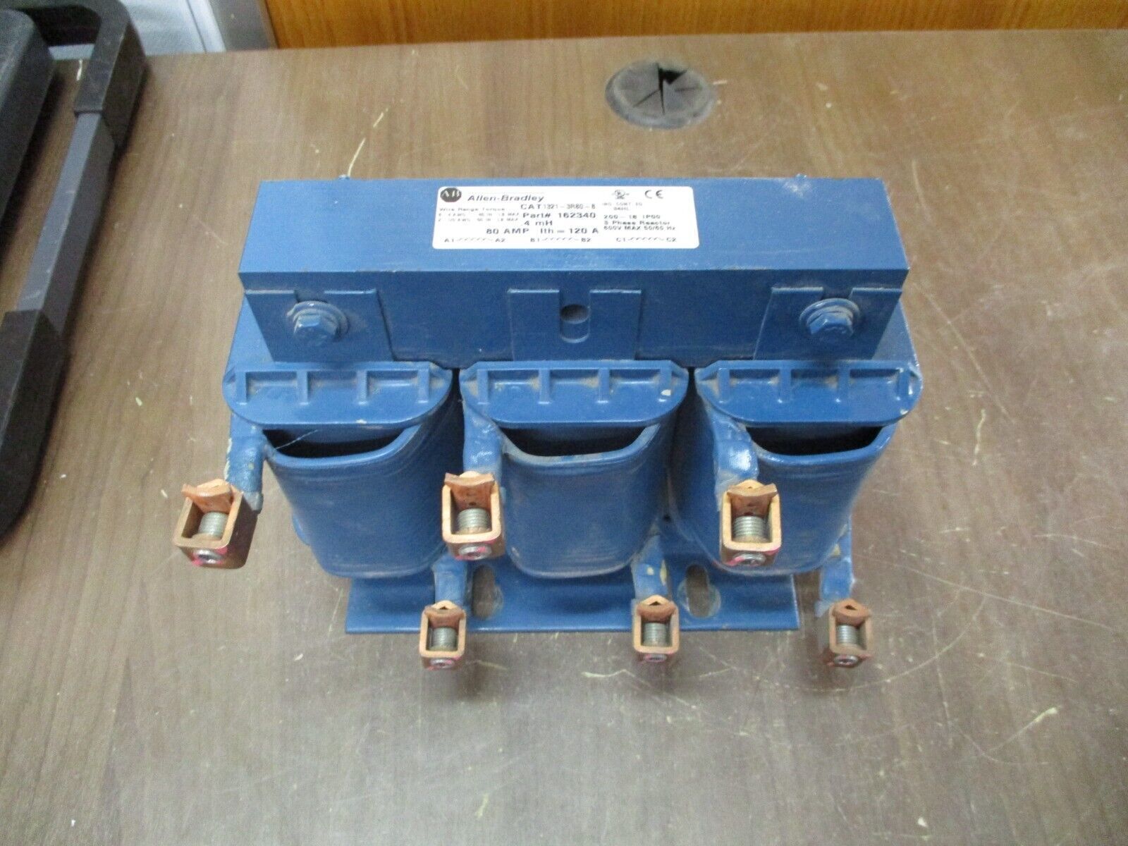 Allen-Bradley 3 Phase Line Reactor 1321-3R80-B 0.4mH 600V 50/60Hz Used