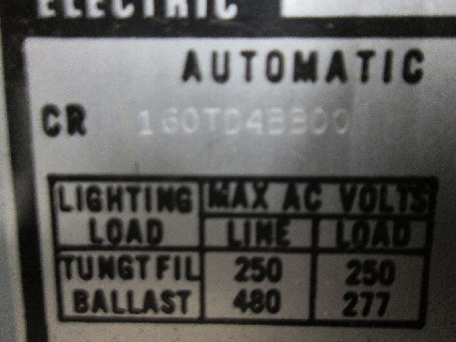 GE Control Automatic Transfer Panel CR160TD4BB00 60A 1Ph 230V Coil Used