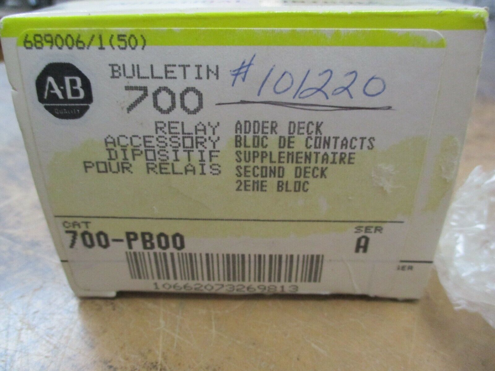 Allen-Bradley Adder Deck 700-PB00 Ser. A New Surplus