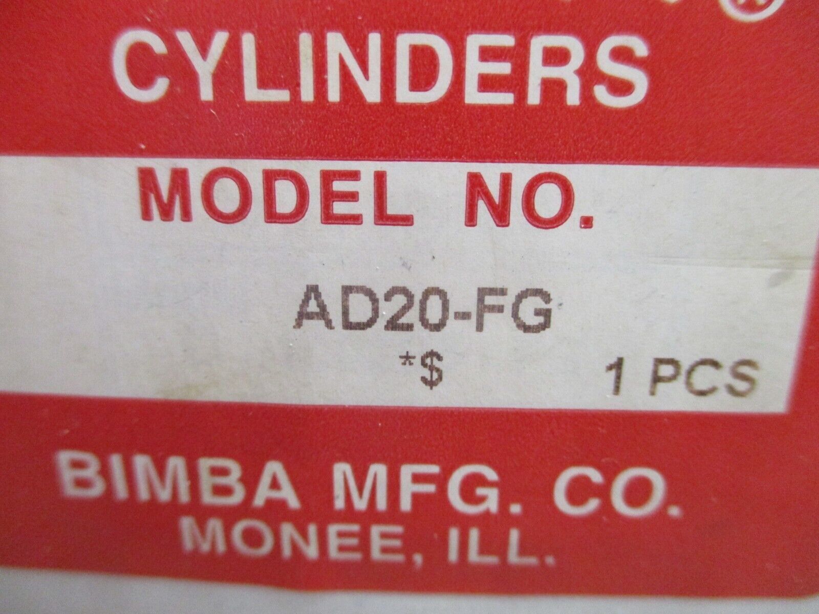 Bimba Air Cylinder AD20-FG New Surplus