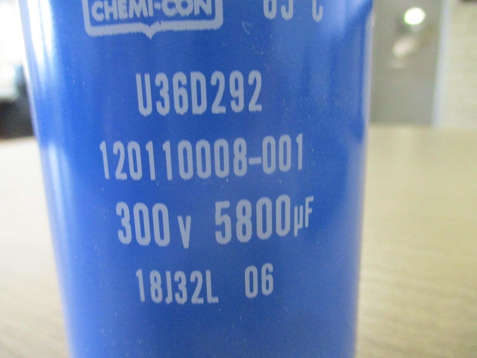 Nippon Chemi-Con Capacitor U36D292 300V 5800uF W/Terminal Screws Used.
