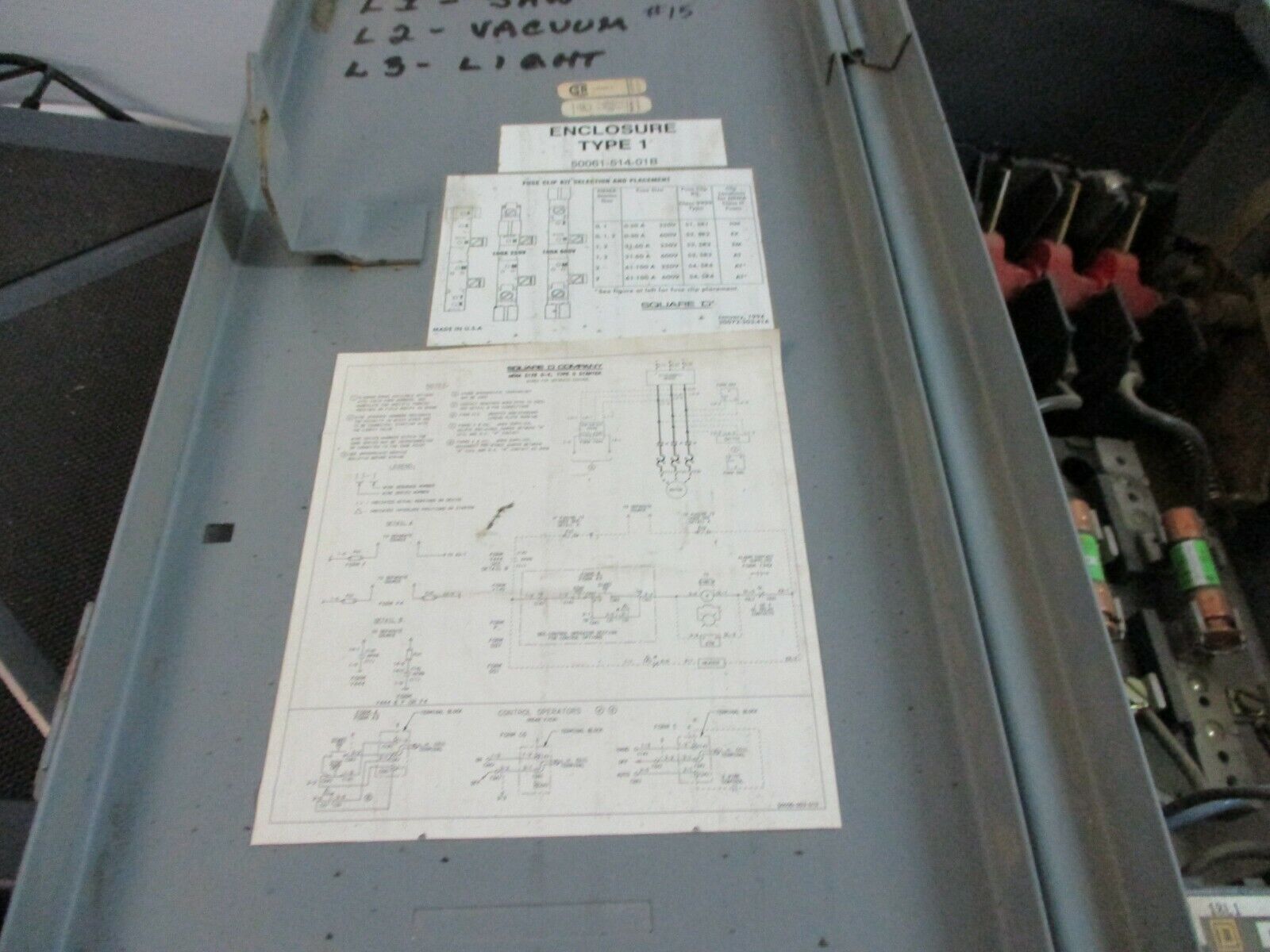 Square D Fusible Size 0 Combination 8538 SBG13 S 120V Coil 30A 600V Used
