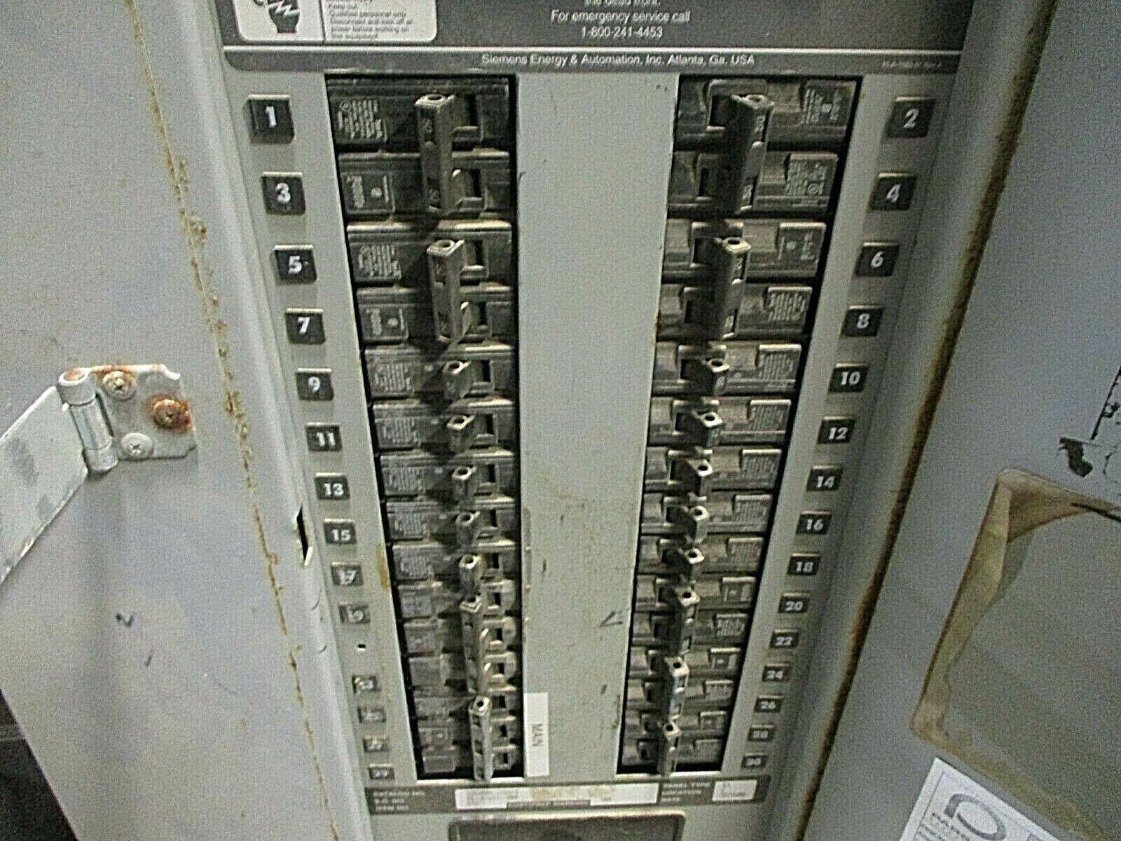Siemens Main Lug Breaker Panel S1C30ML125ATS 250A Max 208Y/120 3Ph 4W Used