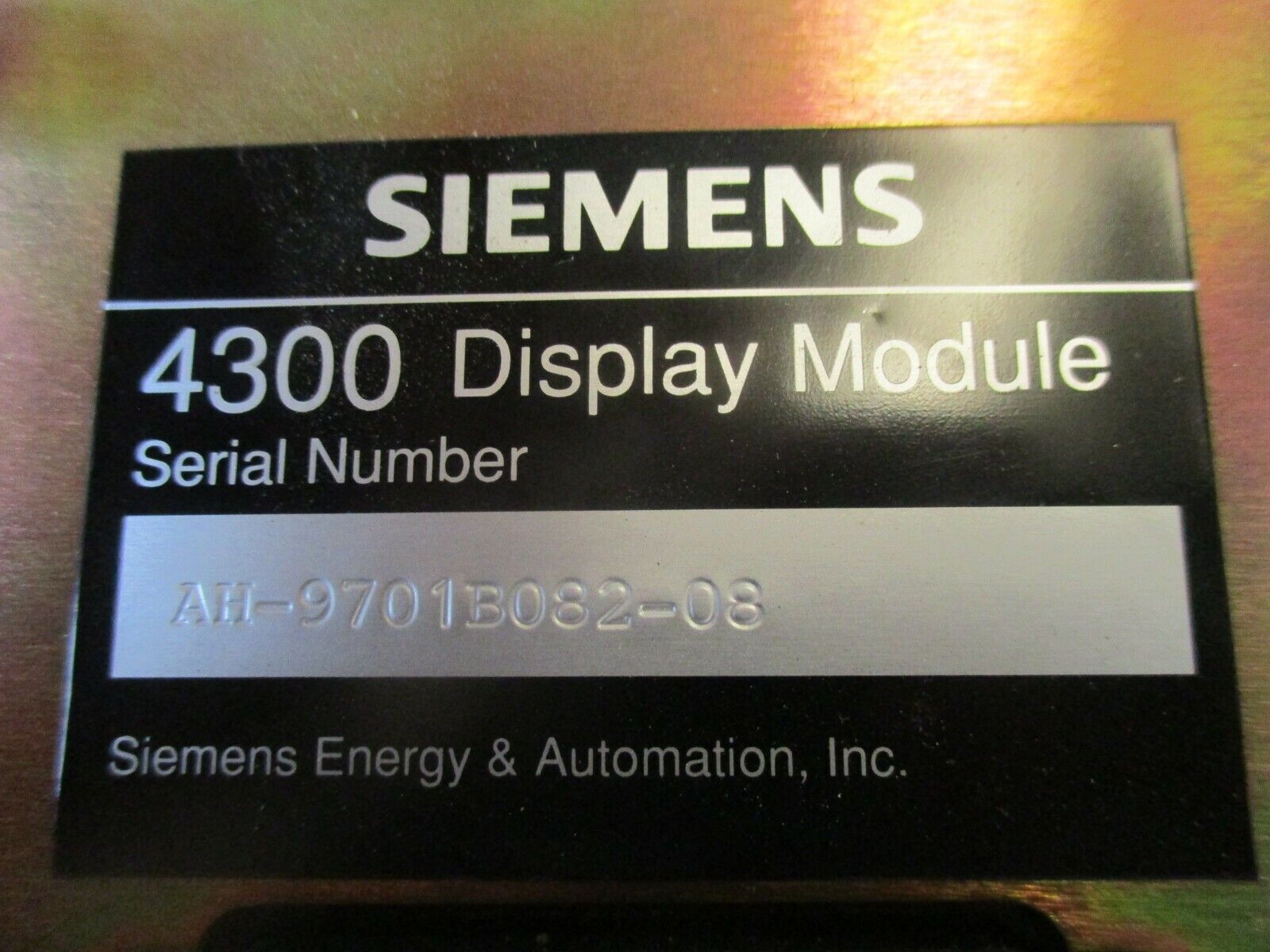 Siemens 4300 Power Meter & Display Module DC-120 4300 *No Cable* Used