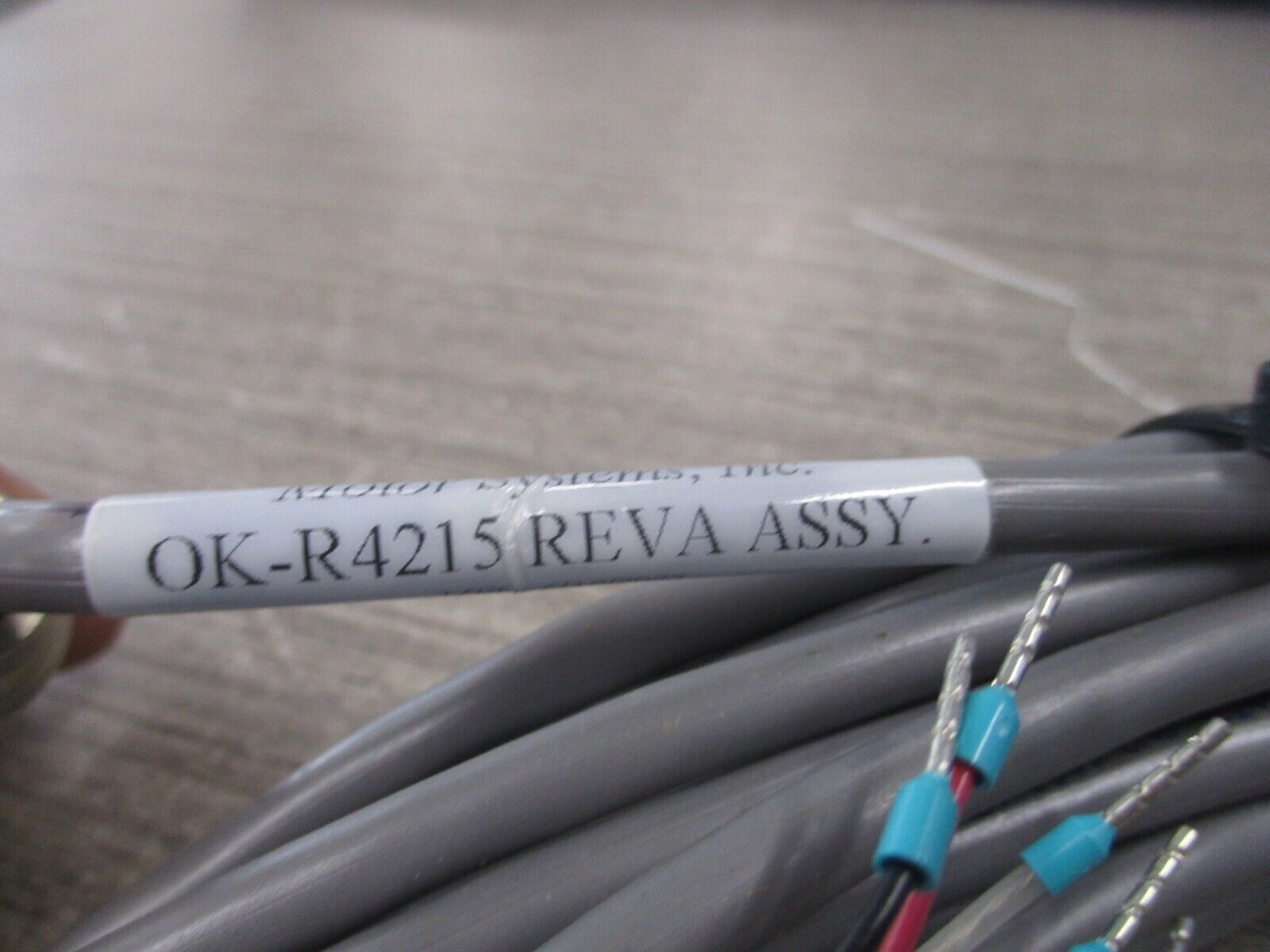 Motor System Inc. Servo Cable Assembly OK-R4215 Rev. A *No Box* New Surplus