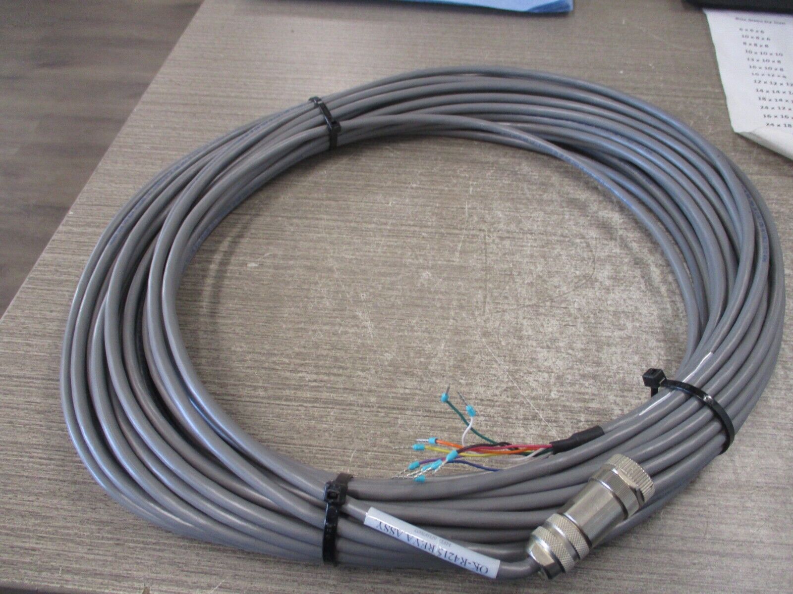 Motor System Inc. Servo Cable Assembly OK-R4215 Rev. A *No Box* New Surplus