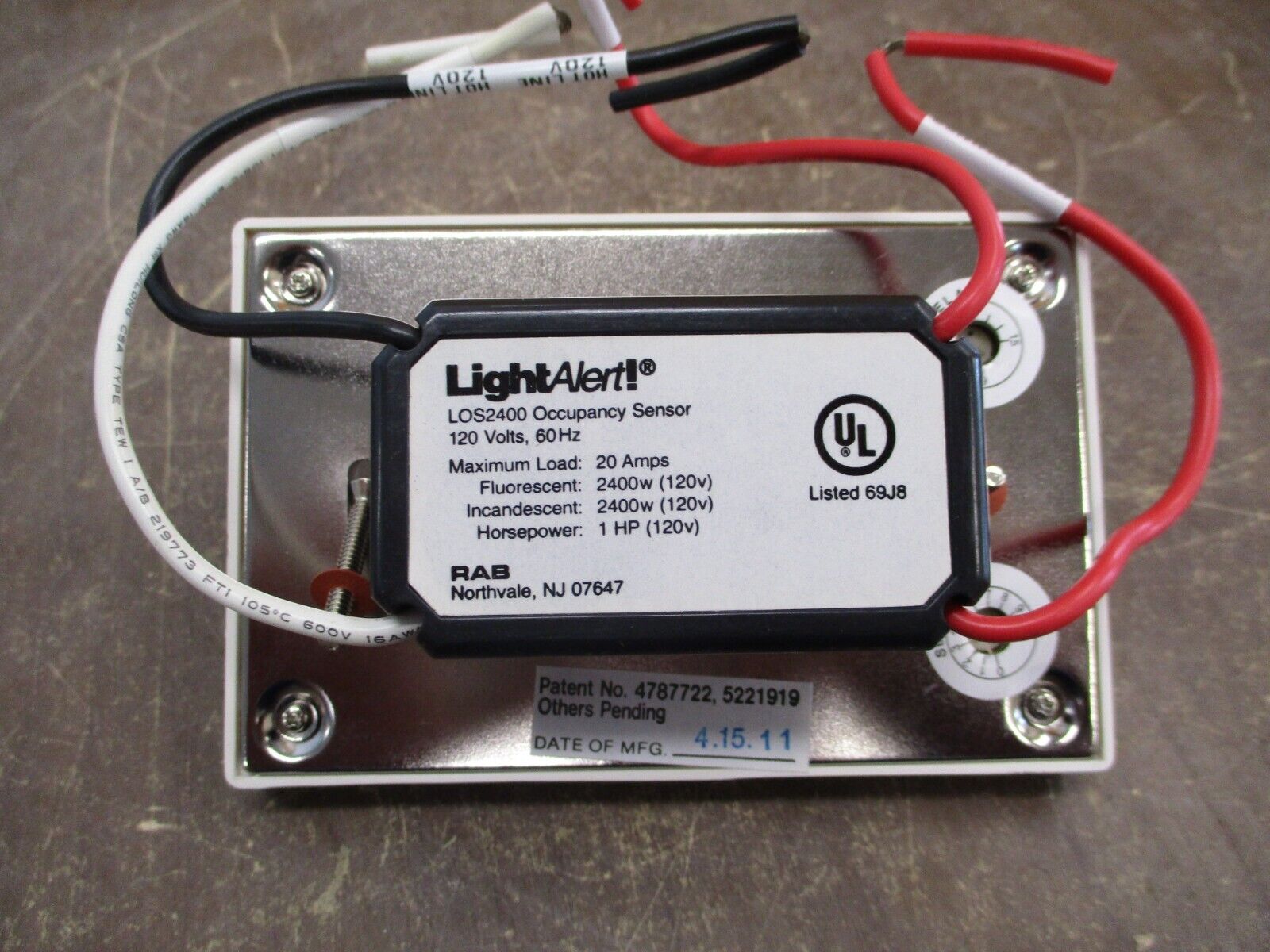 RAB LightAlert! SmartSwitch Occupancy Sensor LOS2400 New Surplus