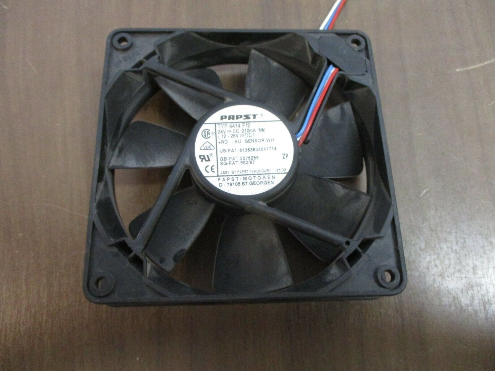 Papst Axial Fan 4414 F/2 24VDC 210mA 5W *Missing Two Screws* Used
