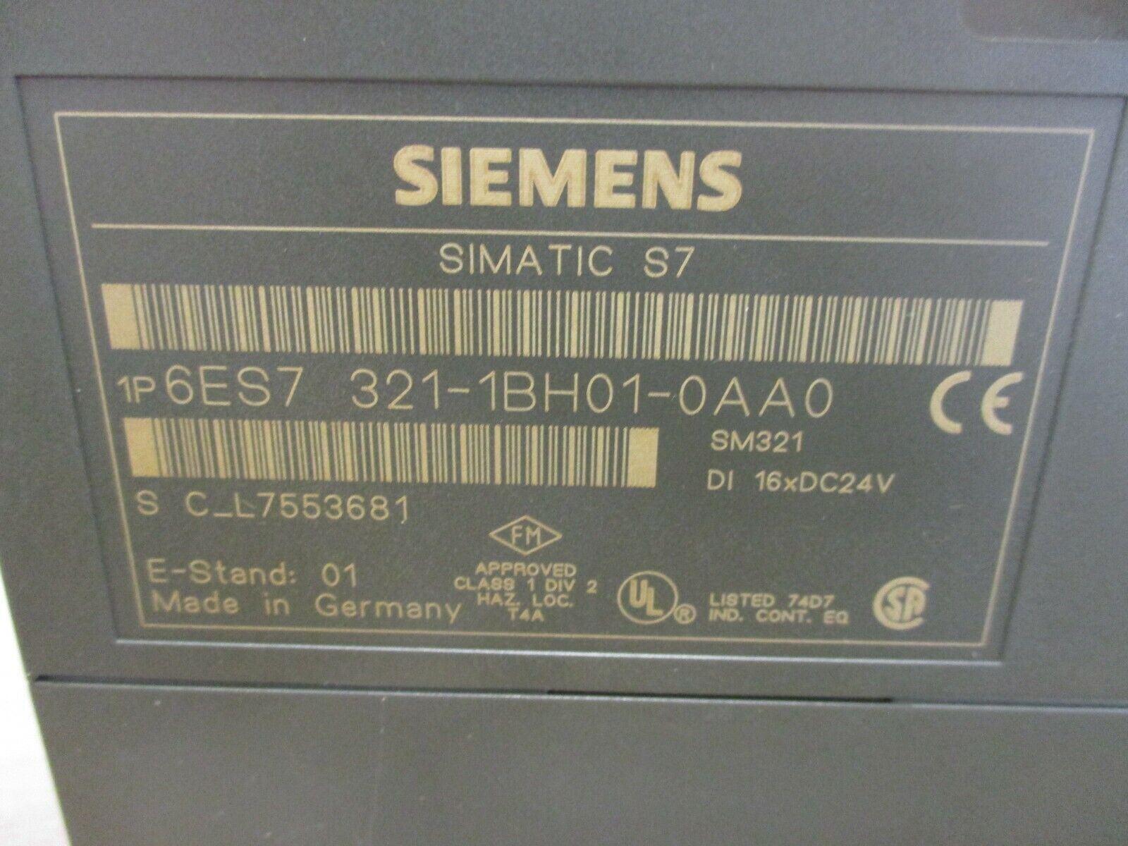 Siemens Simatic S7 Digital Input Module 6ES7 321-1BH01-0AA0 *Broken Cover* Used