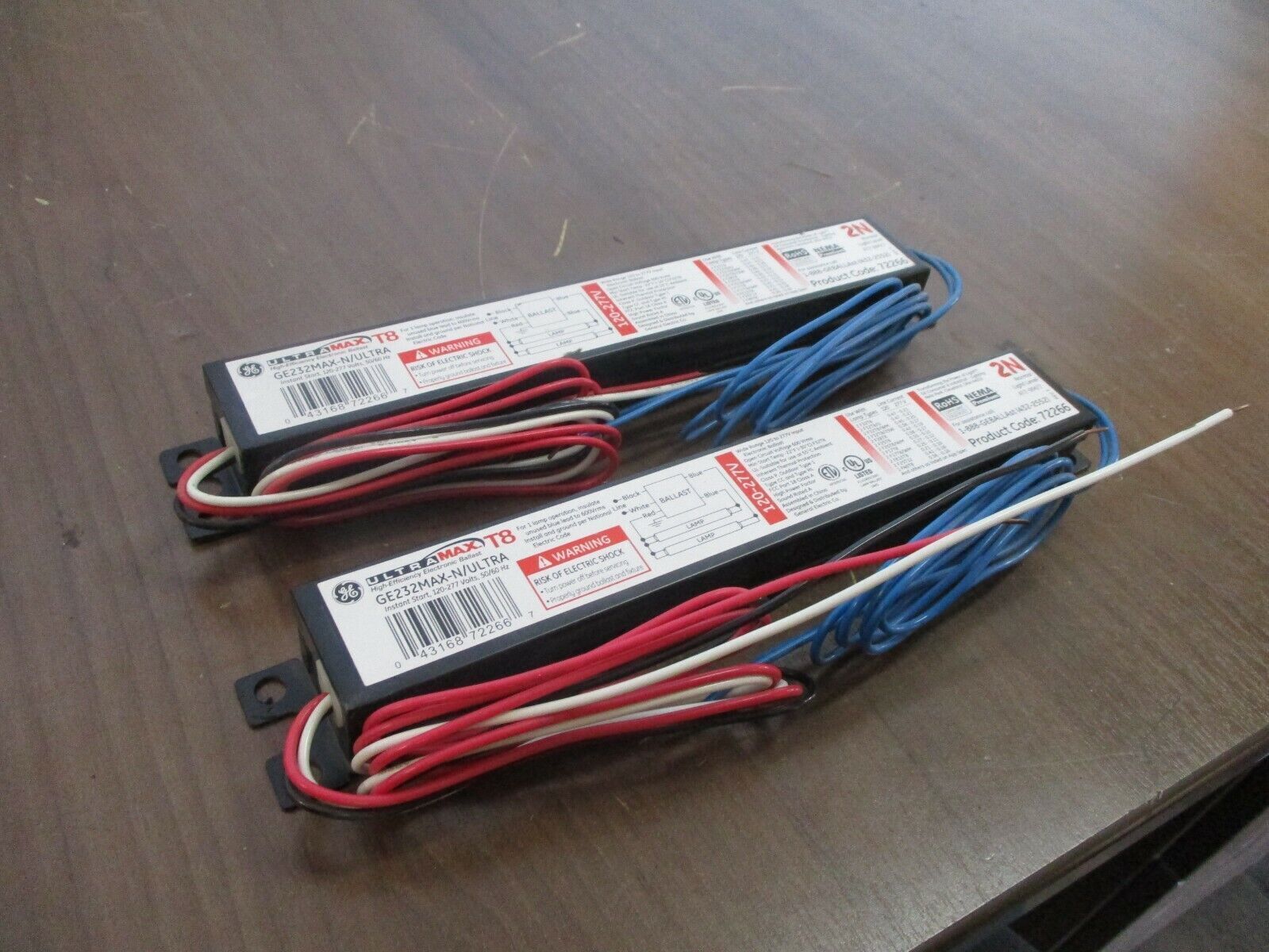 GE UltraMax T8 Electronic Ballast GE232MAX-N/ULTRA 120-277V 50/60Hz *No Box*