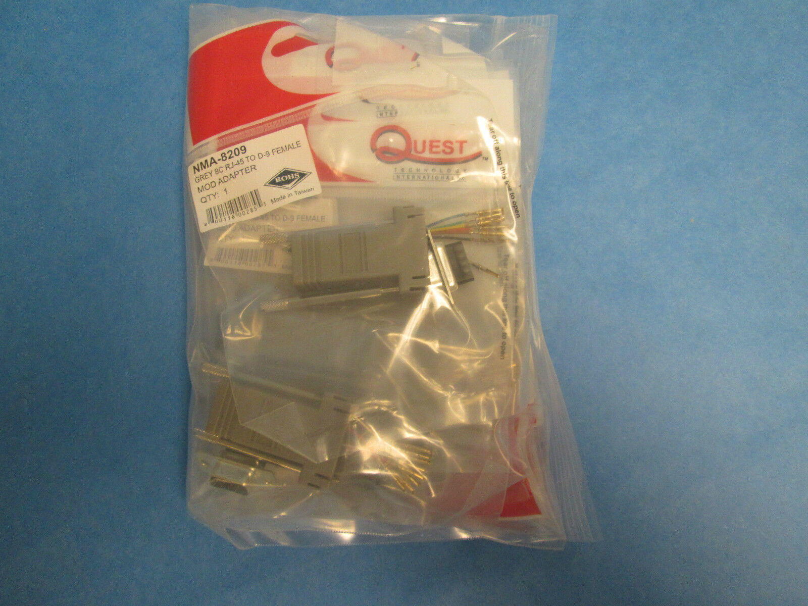 Quest Grey 8C RJ-45 To D-9 Female Mod Adapter NMA-8209 *Lot of 10* New Surplus