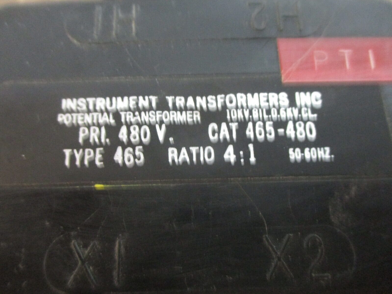 Instrument Transformers Potential Transformer 465-480 480V 4:1 10KV BIL Used