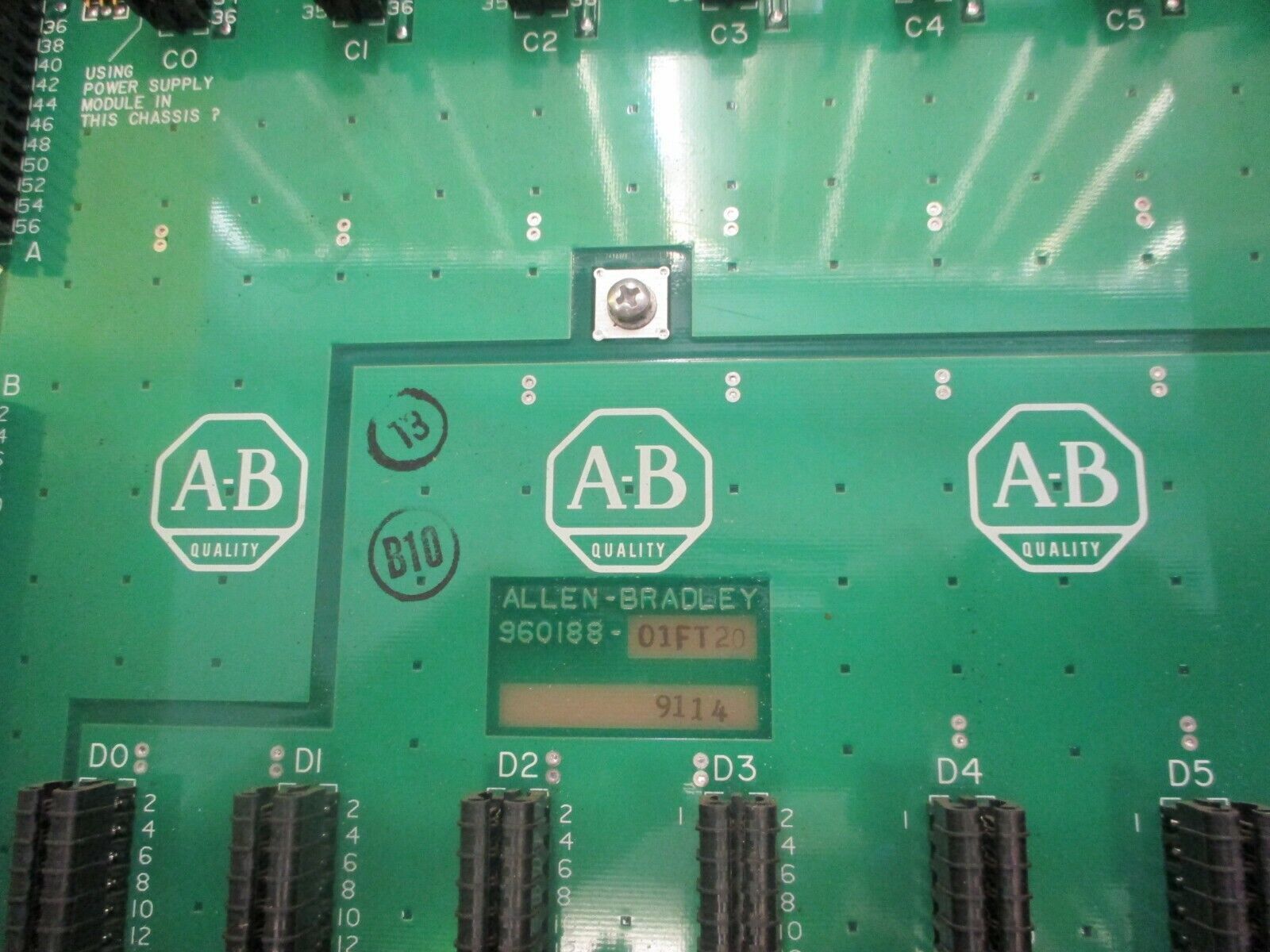 Allen-Bradley I/O Chassis 1771-A2B 8-Slot Used *Missing (1) Clip*