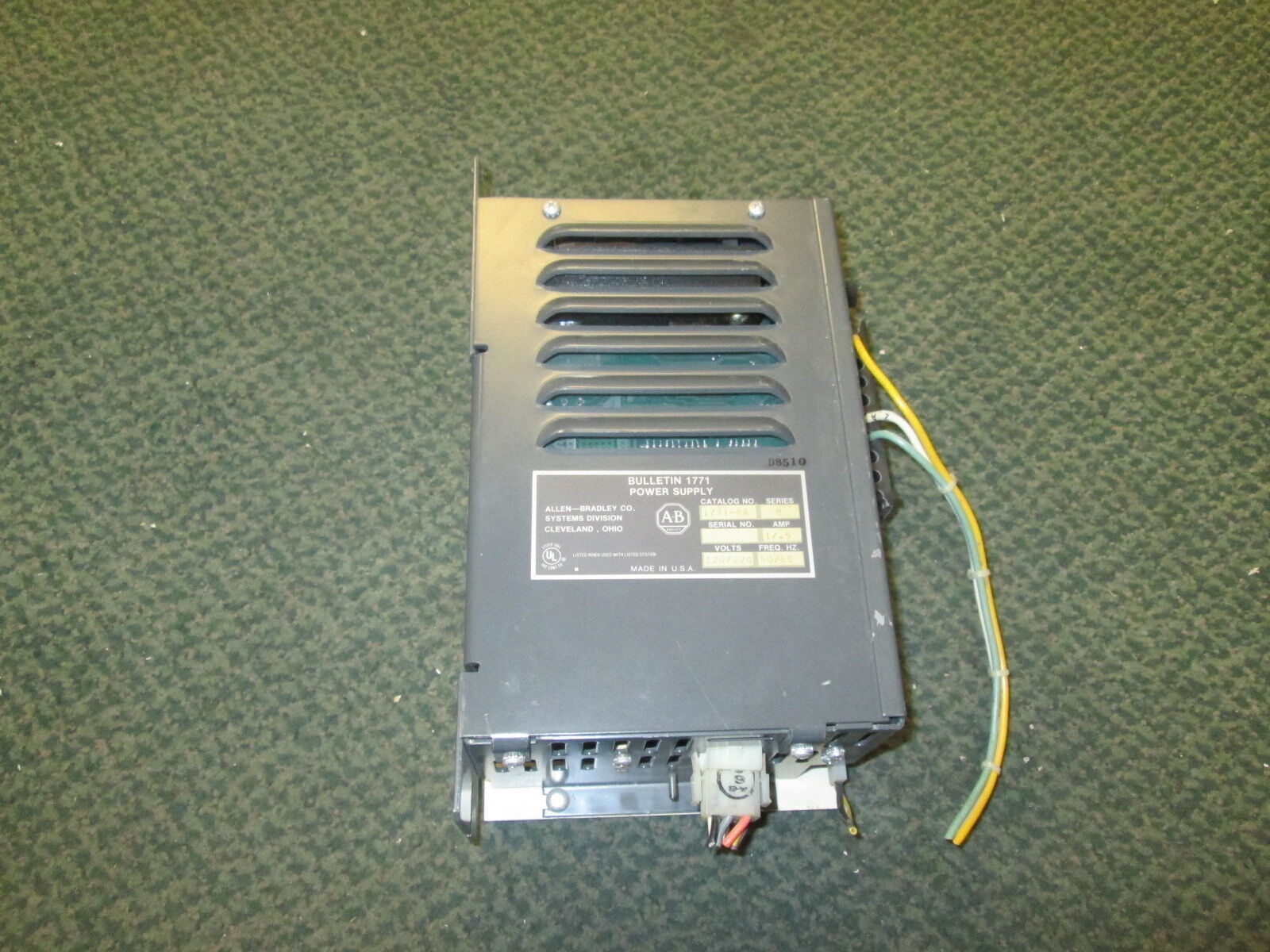 Allen-Bradley Power Supply 1771-PA Ser. B 120/220V 1/0.5A 50/60Hz Used
