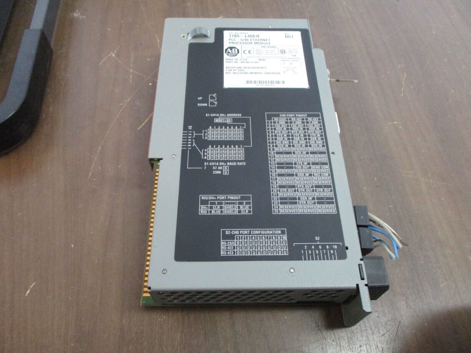 Allen-Bradley PLC-5/40 Ethernet Processor Module 1785-L40E/E Rev. D01 Ser. E