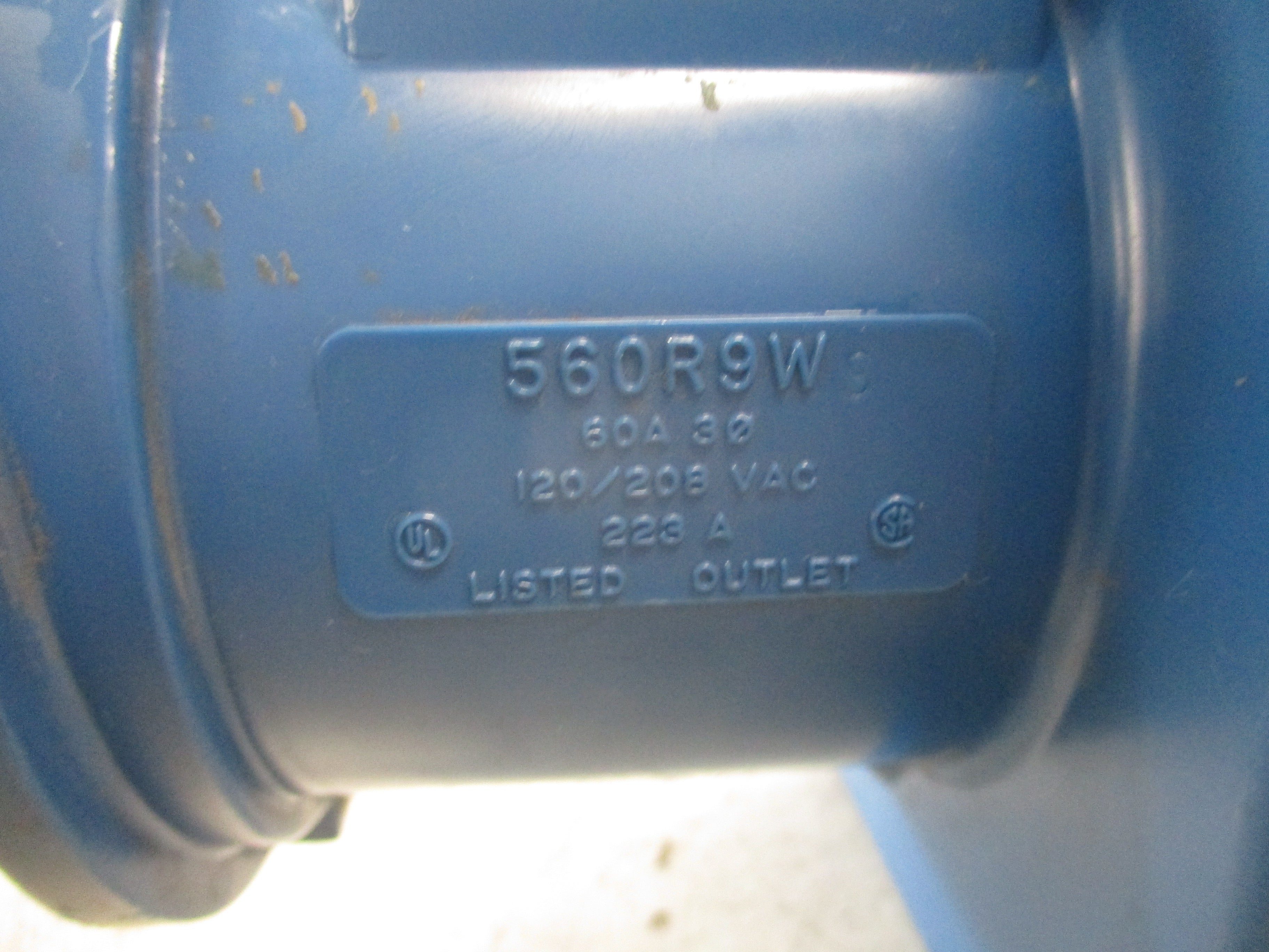 Hubbell Receptacle 560R9W 60A 120/208VAC 4P 5W 3Ph **No Cap** Used