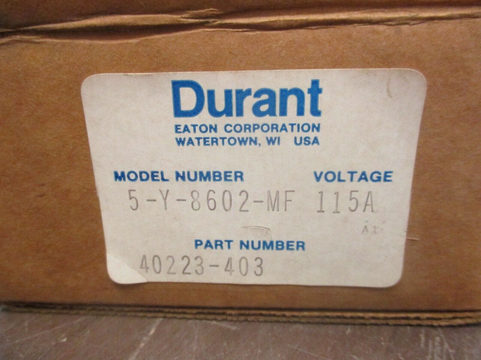 Durant Counter 40223-403 Model: 5-Y-8602-MF 115V New Surplus