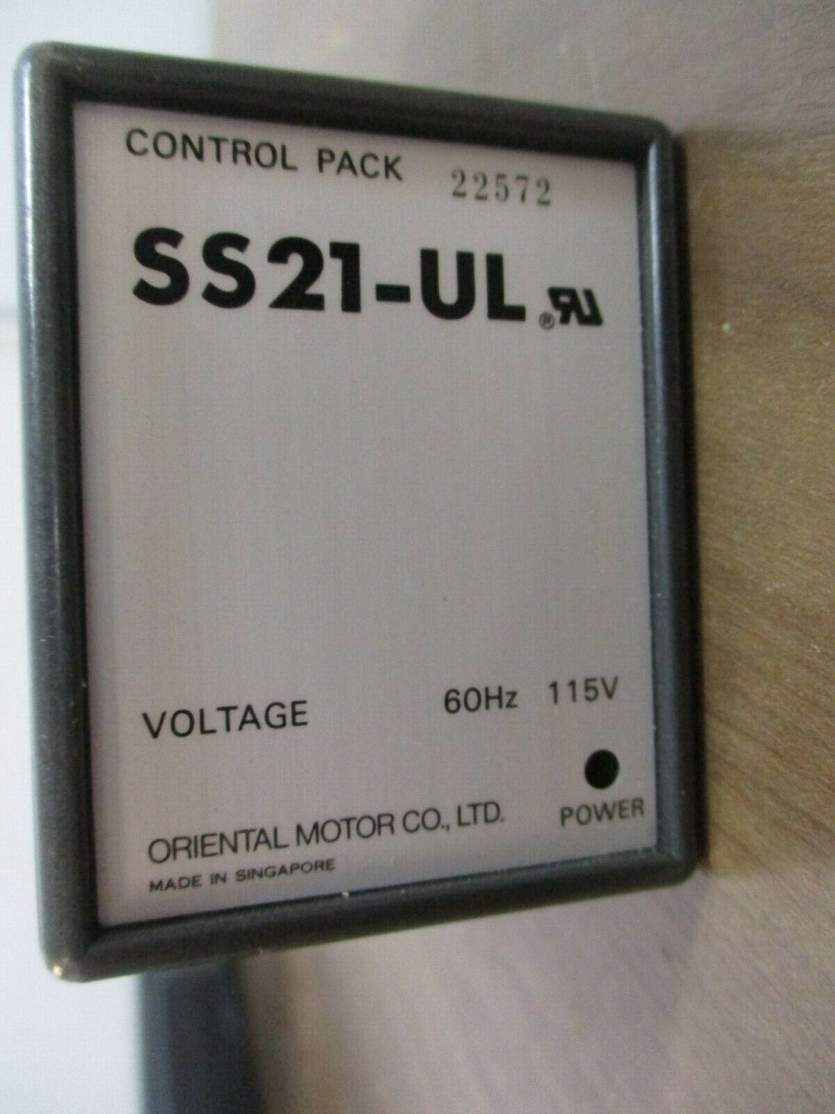 Oriental Motor Co. Control Pack SS21-UL 115V 60Hz Used