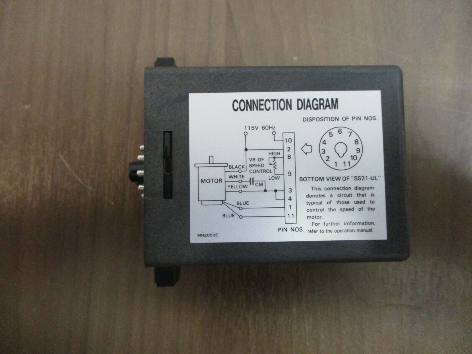 Oriental Motor Co. Control Pack SS21-UL 115V 60Hz Used