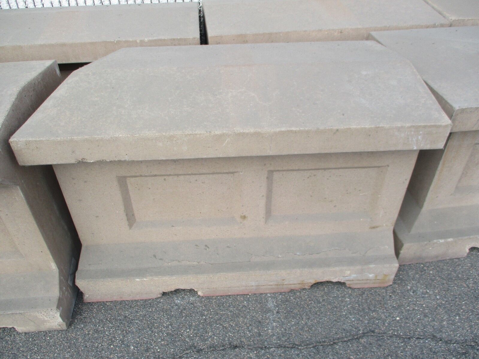 Petersen Decorative Concrete Security Barriers 4-4.5' Long 30"Wide 35" Tall Used