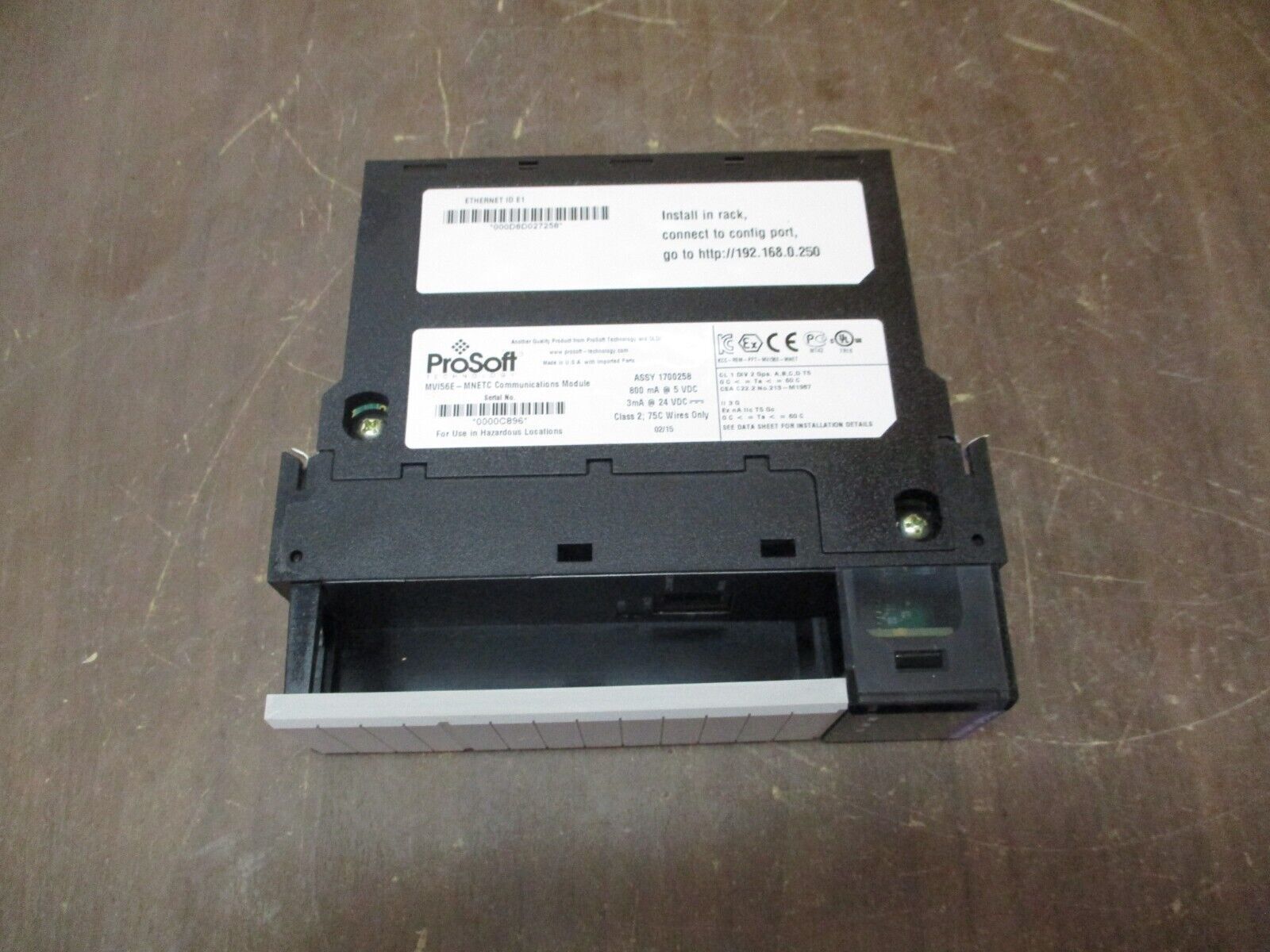 ProSoft Communication Module MVI56E-MNETC Used