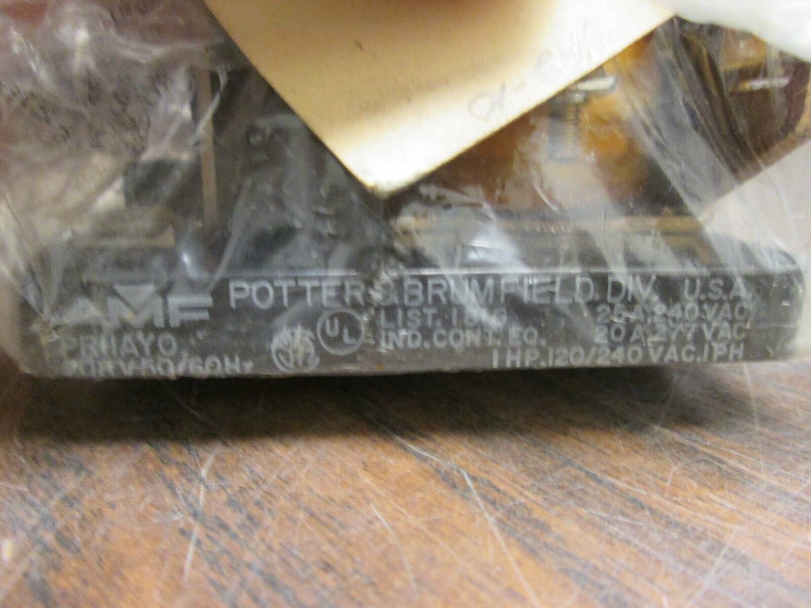 Potter & Brumfield Control Relay PR11AY0 208V Coil New Surplus - no box