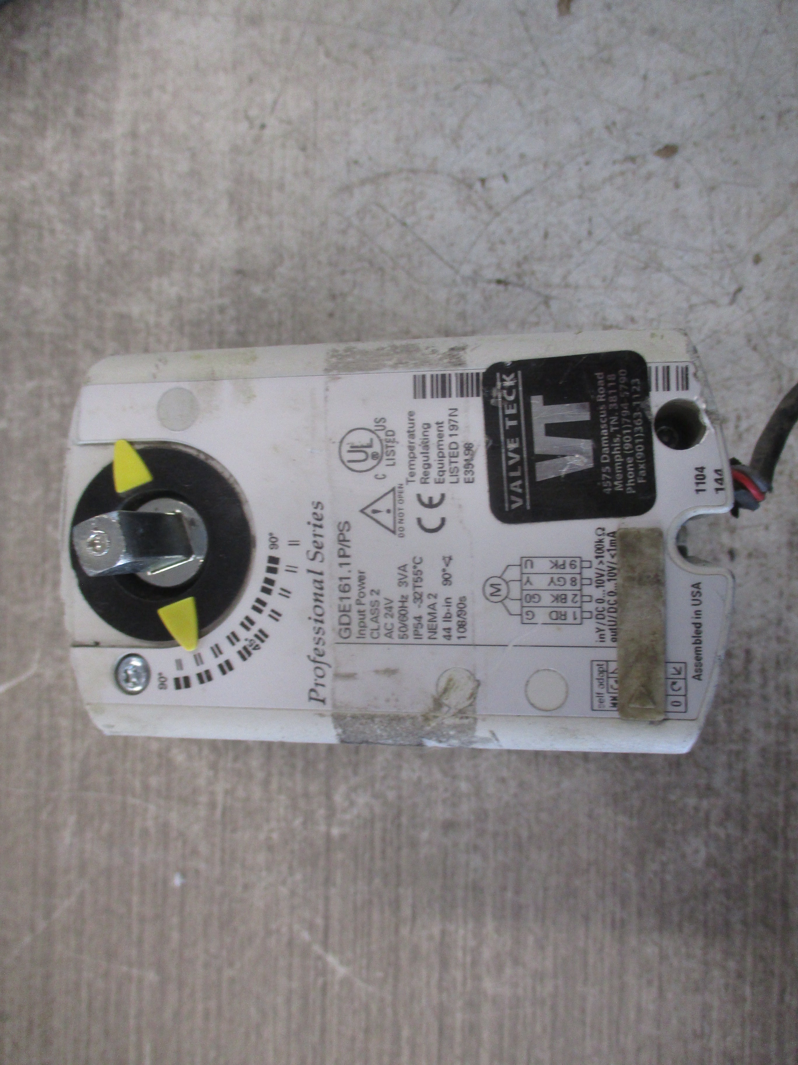 Valve Teck Professional Series Electric Damper Electric GDE161.1P/PS 24VAC 3VA