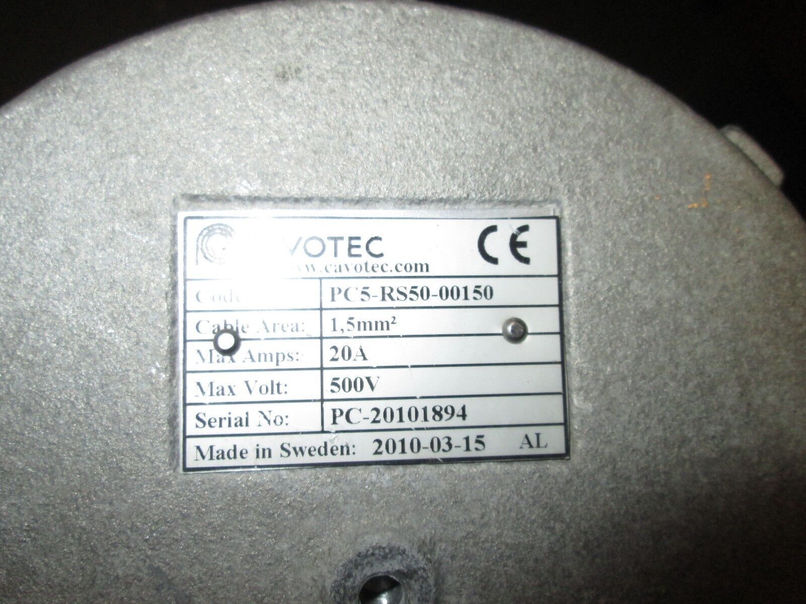 Cavotec 43 Pin Receptacle PC5-RS50-00150 20A 500V 1.5mm^2 Cable Area Used