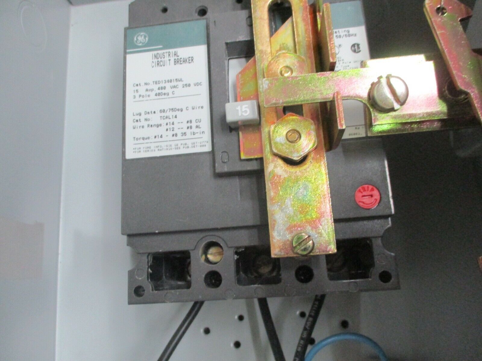 GE Size 1 Breaker Combination CR307C1824ANATEA 115-120V Coil 27A 600V Used