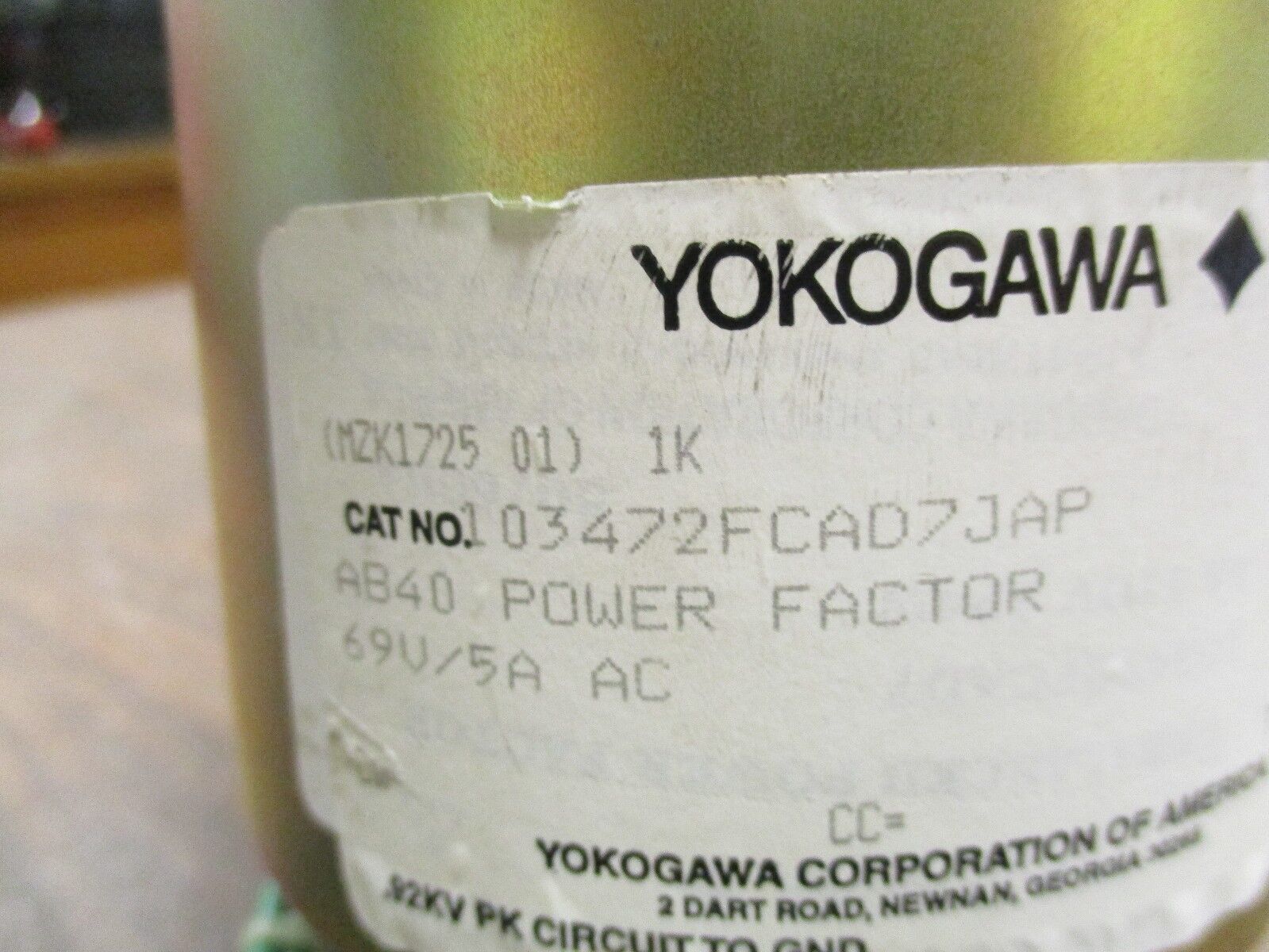 Yokogawa Power Factor Meter 103472FCAD7JAP 69V 5A Used