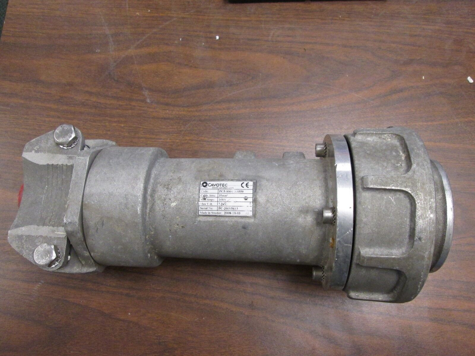 Cavotec 3 Pin w/ Ground Receptacle PC5-SS04-K0350 160A 7.2KV Cable Area 3.5mm^2