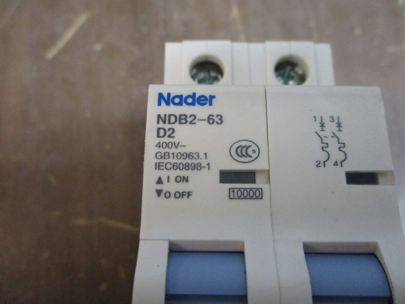 Nader Circuit Breaker NDB2-63D2 2A 400V 2P Used