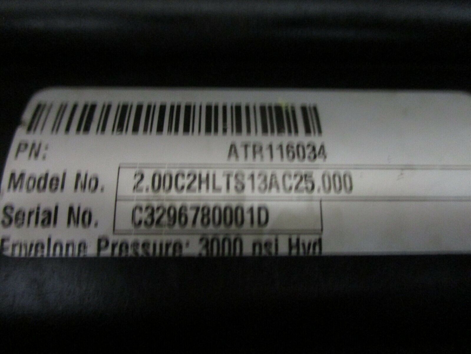 Parker Hydraulic Cylinder 2.00C2HLTS13AC25.000 3000PSI Used