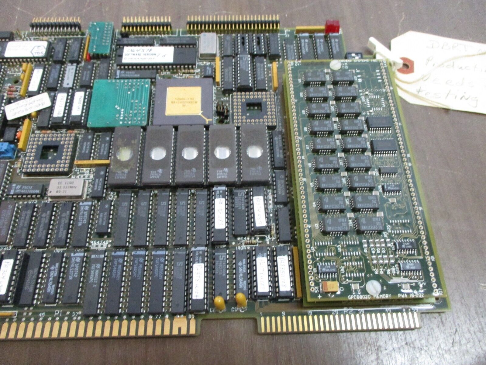 Microbar Systems GPC68020 Control Board PWA 18-030 w/ PWA 18-032 Memory Board