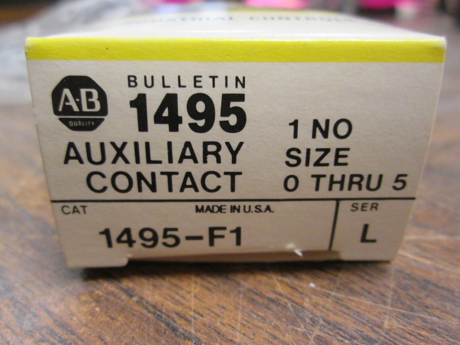 Allen-Bradley Aux Contact 1495-F1 1 N.O. Size: 0-5 New Surplus