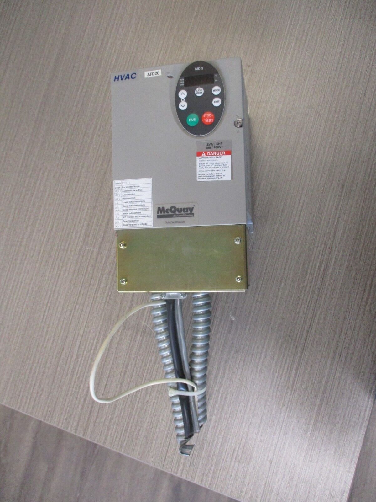 Telemecanique Altivar 21 AC Drive ATV21HU40N4 5HP. Used.