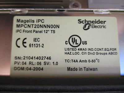 Schneider Electric Magelis iPC MPCNT20NNN00N 12" TS Used