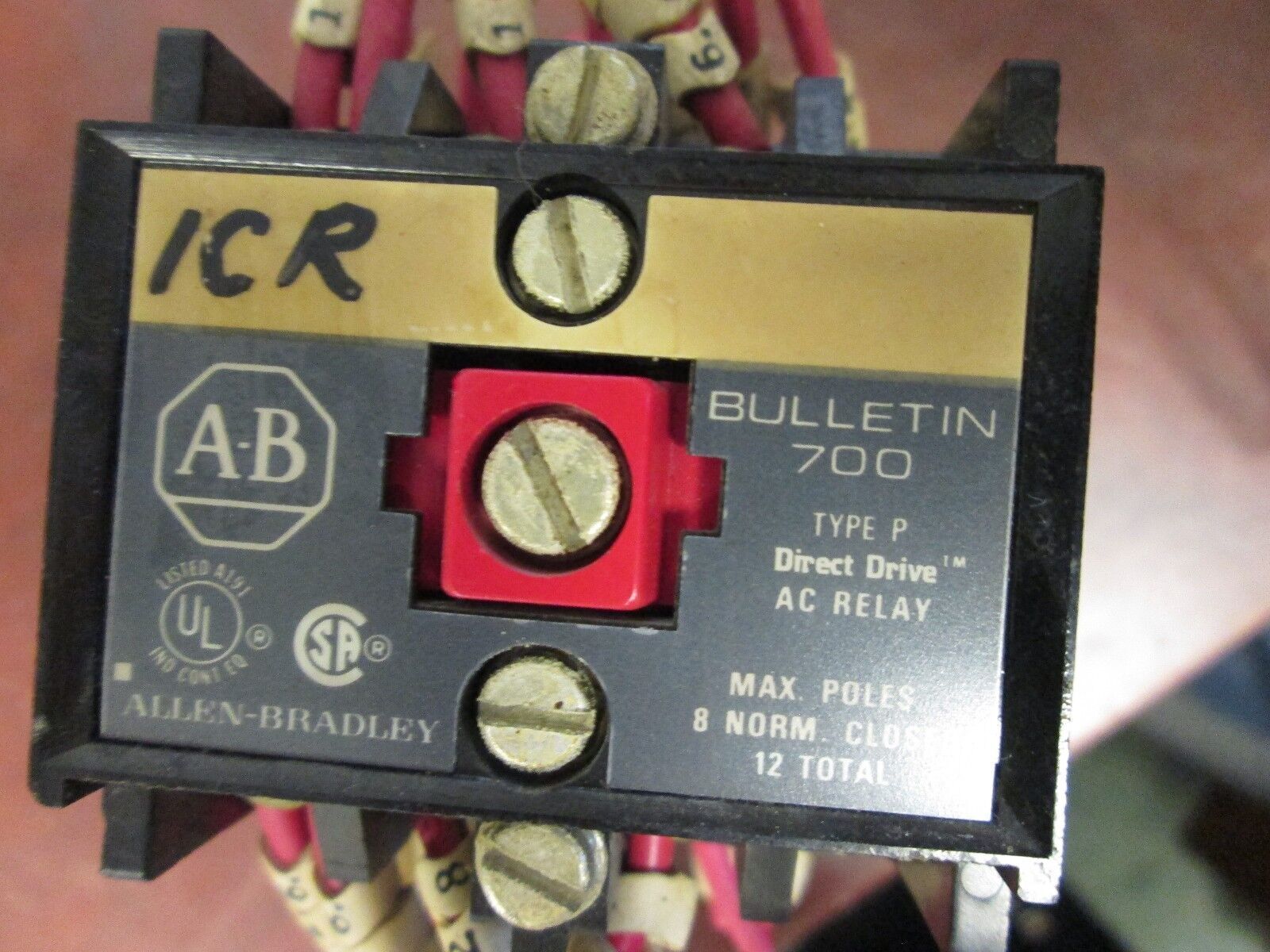 Allen-Bradley Control Relay 700-P600A1 115-120V Coil 8-Terminal Used