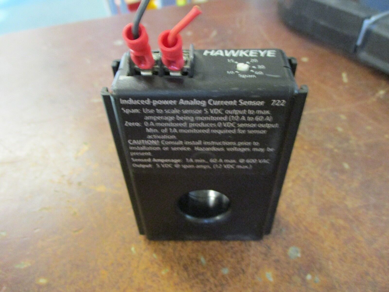 Veris Hawkeye Induced-Power Analog Current Sensor 722 Span:10-60 Used