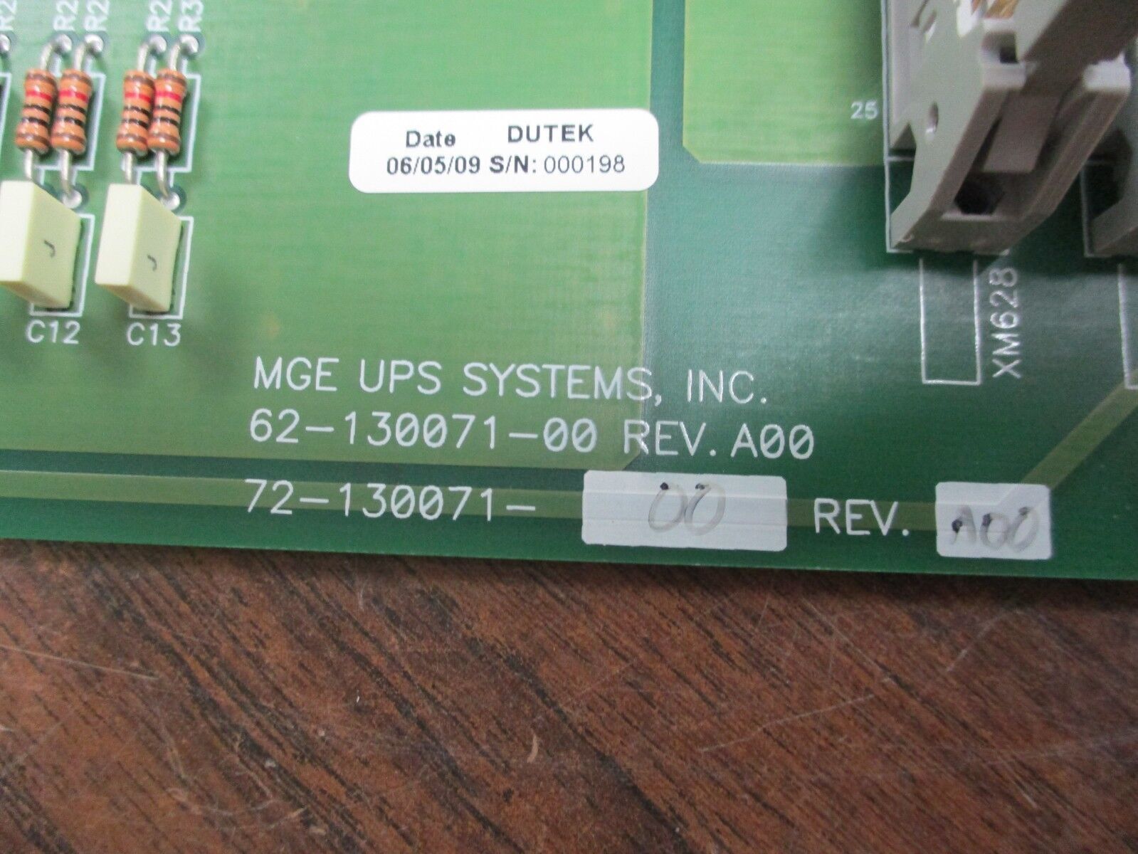 MGE UPS Systems PCB 62-130071-00 72-130071-00 Rev. A00 Used
