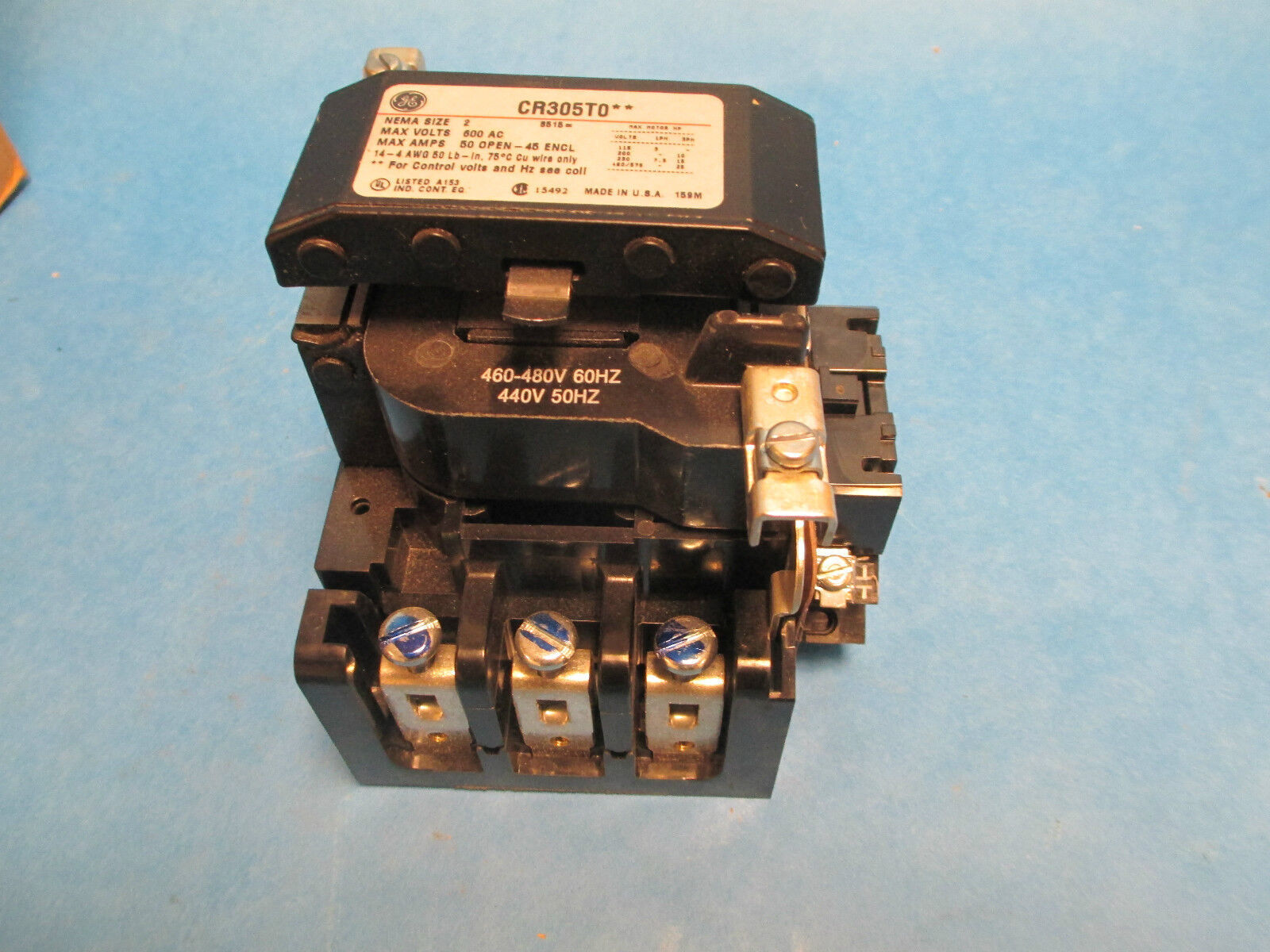 GE Magnetic Contactor CR305T004, Size 2 4P 440-480V Coil, New Surplus