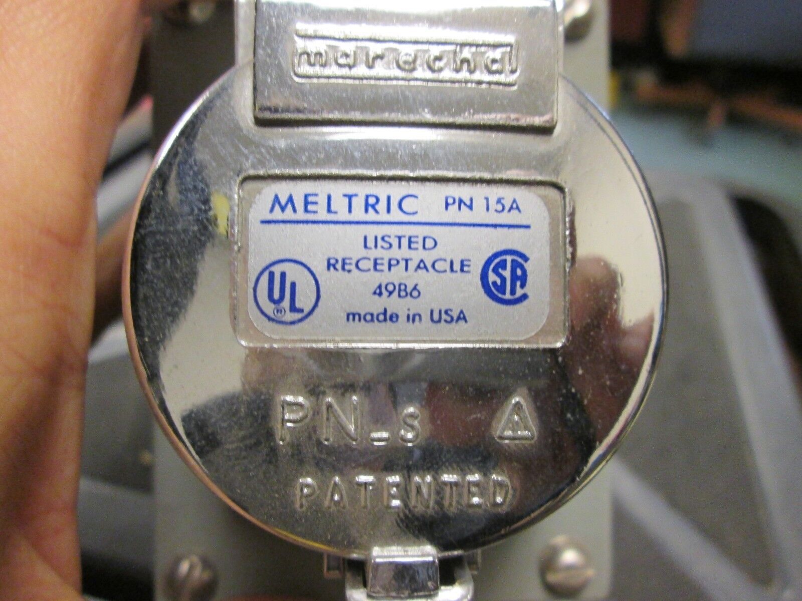 Meltric Receptacle w/ Base 09-20033-S-DP 15A 600V