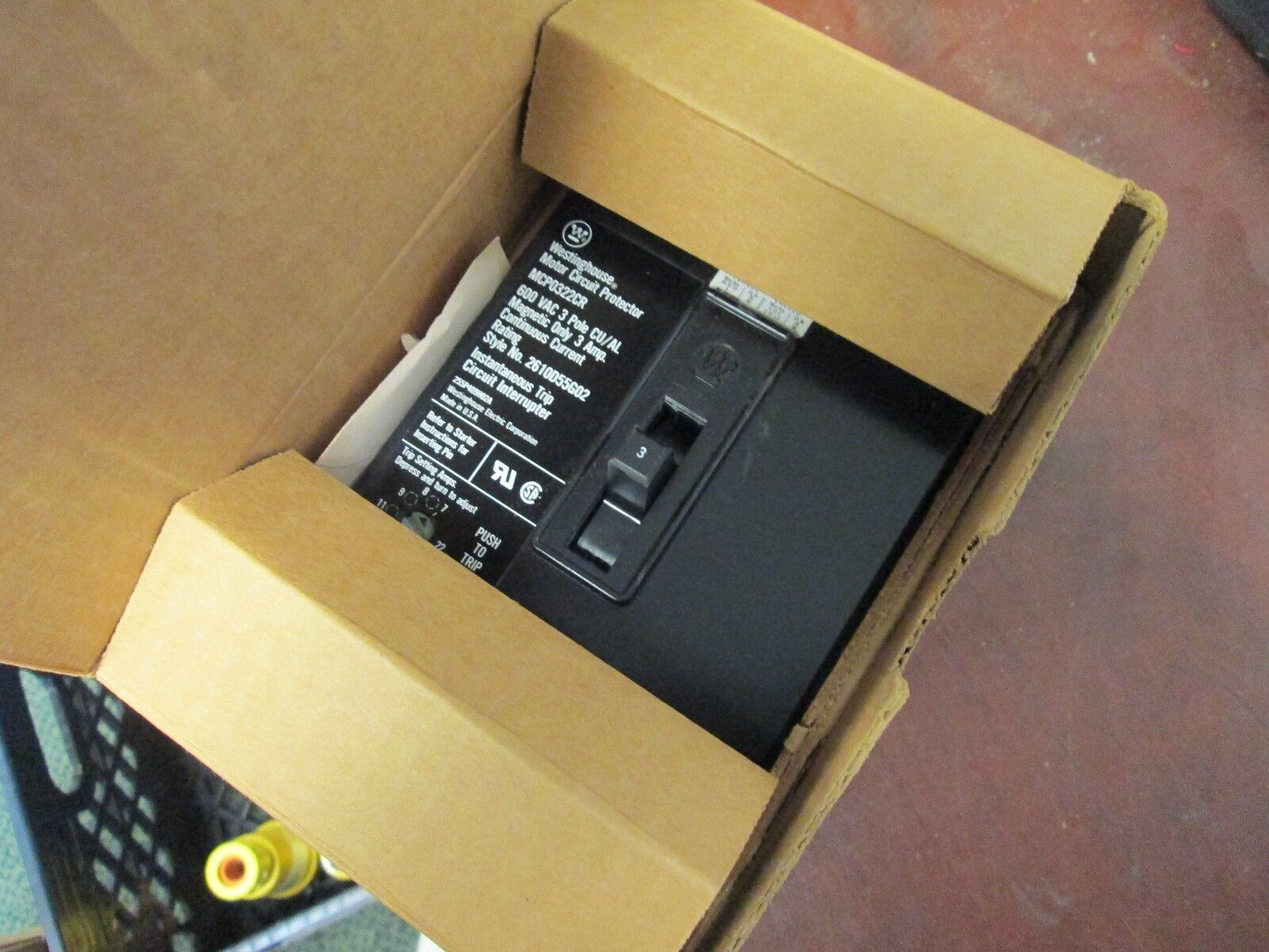 Westinghouse Motor Circuit Protector MCP0322CR 3A 600V AC 3P New Surplus