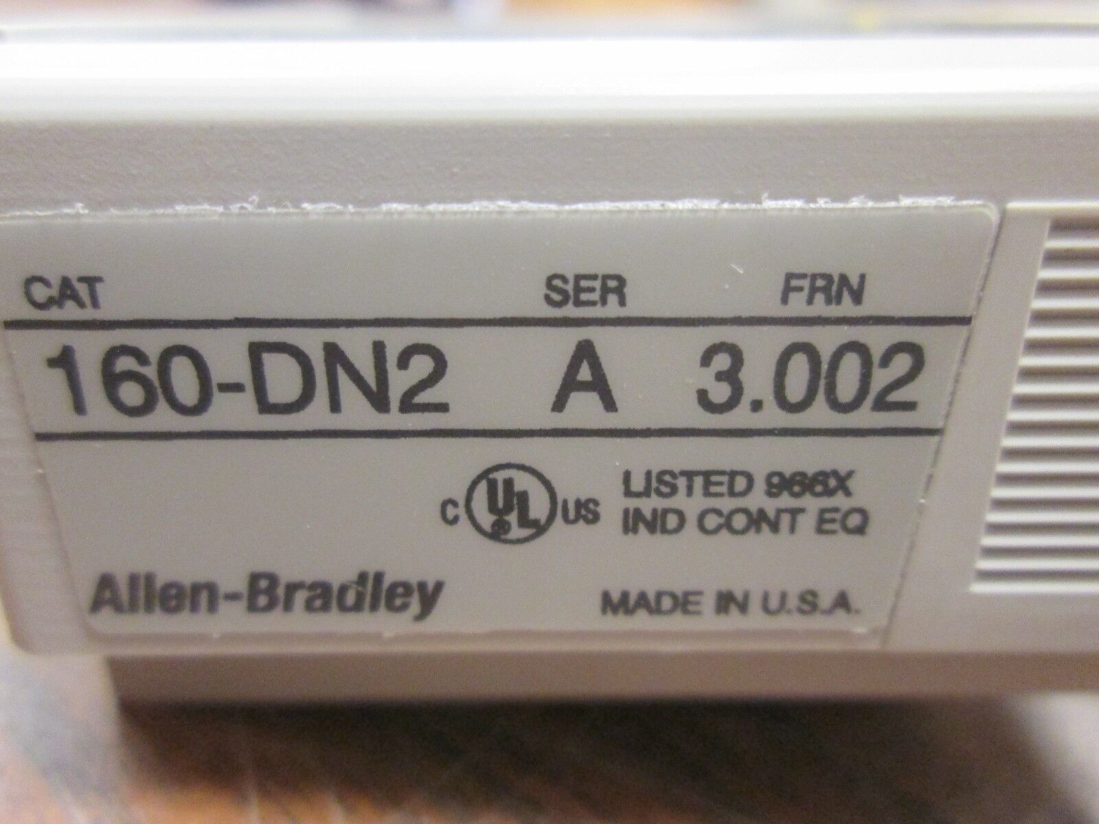 Allen-Bradley DeviceNet Module 160-DN2 Ser A FRN 3.002 Used
