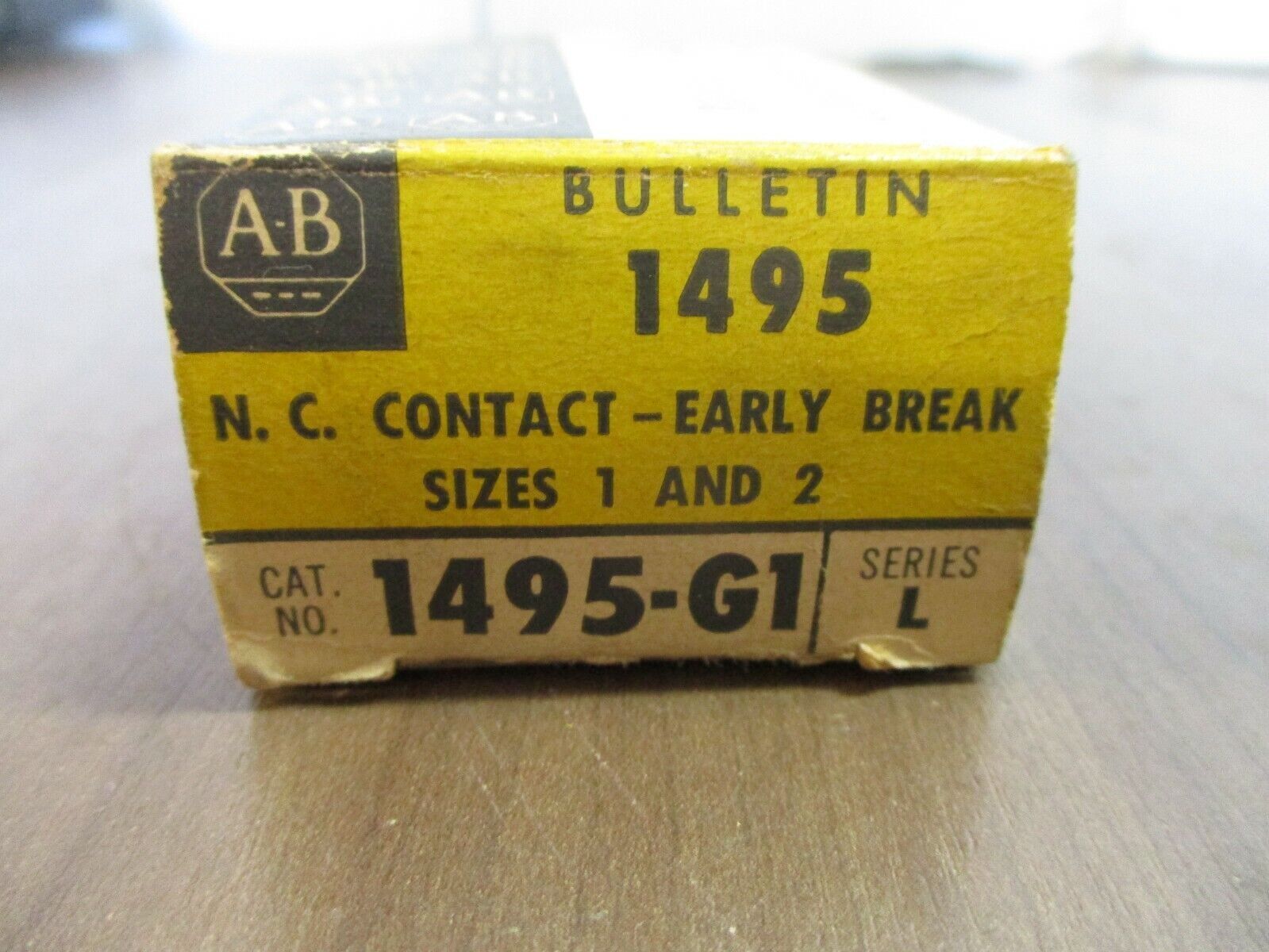 Allen-Bradley Aux Contact 1495-G1 Ser. L N.C. Size 1 & 2 New Surplus