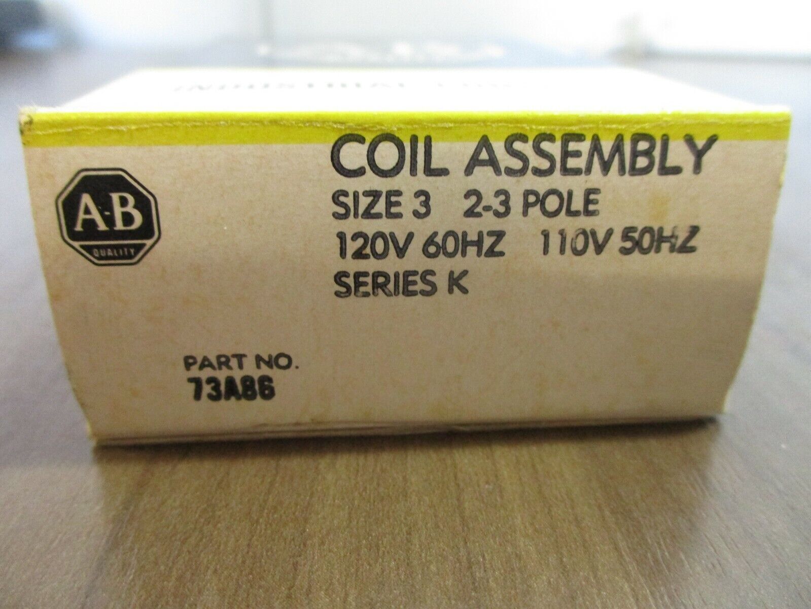 Allen-Bradley Coil Assembly 73A86 Ser. K 120V@60Hz 110V@50Hz Size 3 2-3 Pole