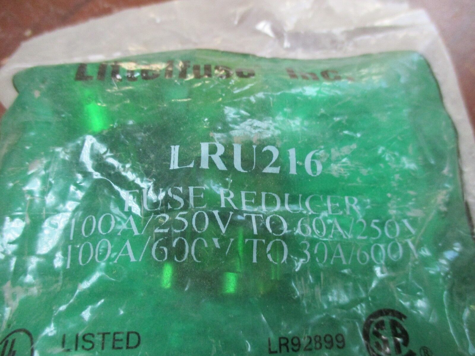 Littelfuse Fuse Reducer LRU216 100A/250V to 60A/250V 100A/600V to 30A/600V