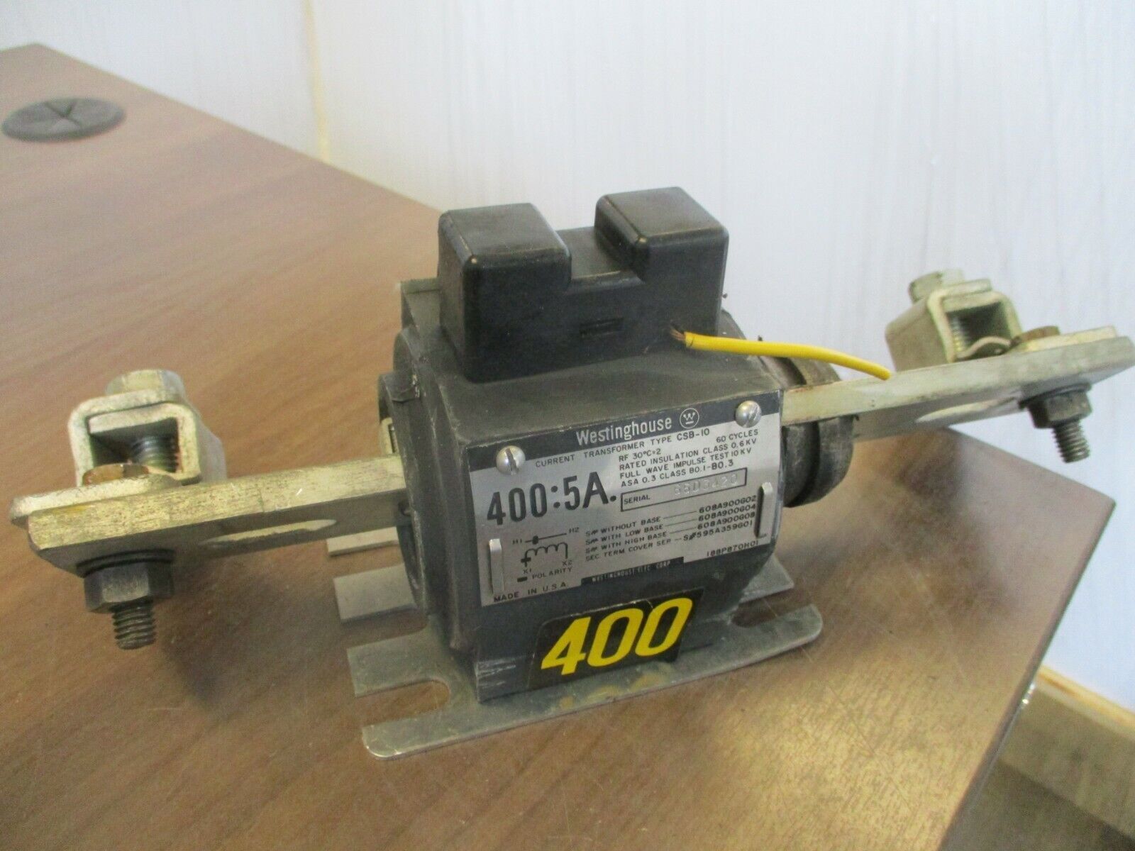 Westinghouse Current Transformer CSB-10 Ratio 400:5A 600V 60Hz Used