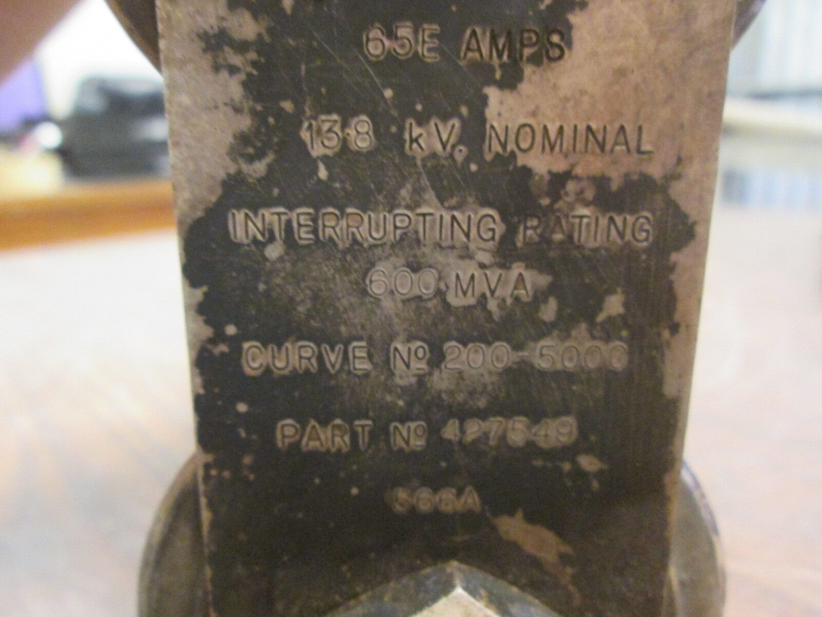 ITE Current Limiting Fuse 427549 65E 13.8KV Used